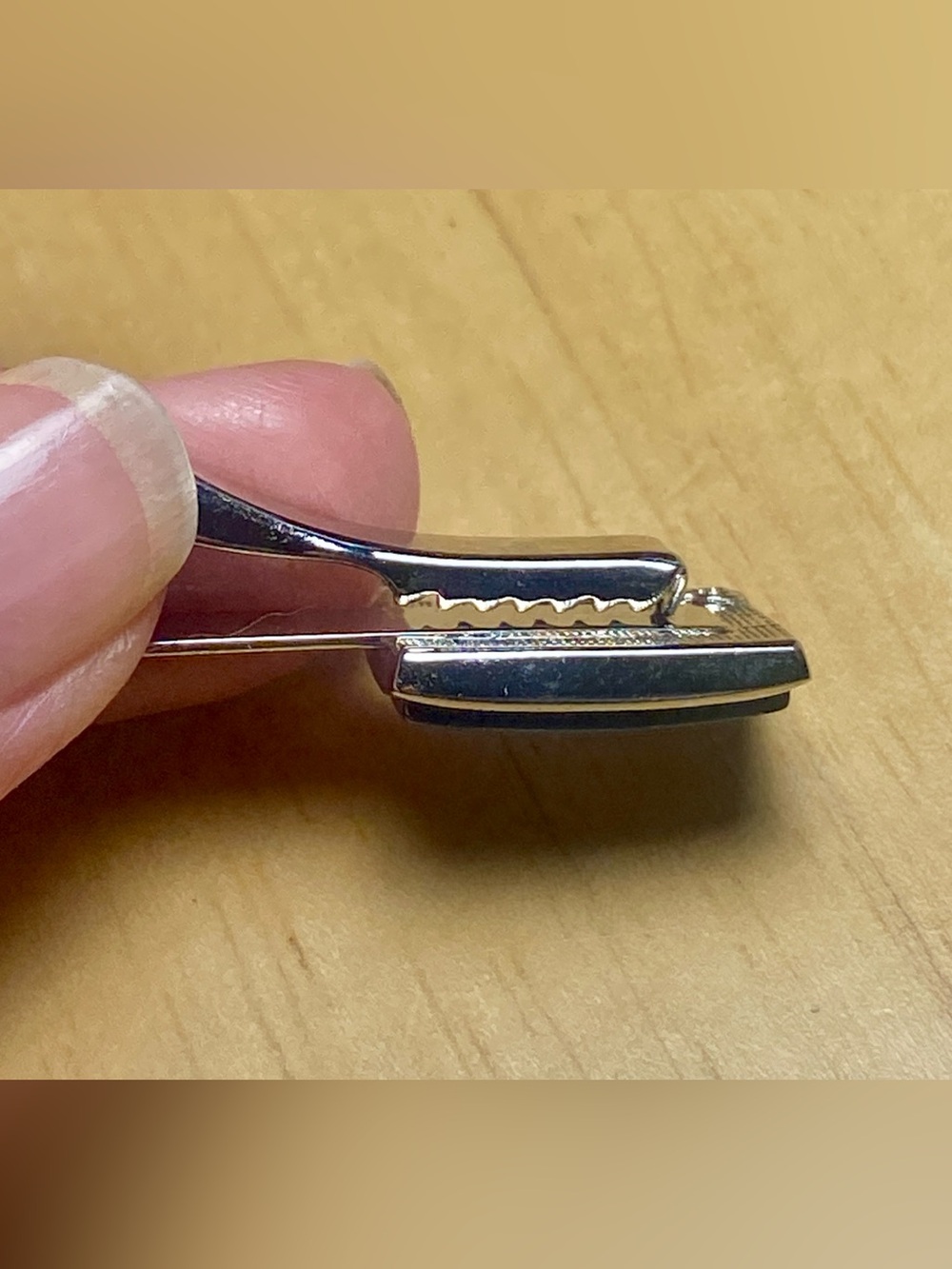 Moon Landing Flag Tie Clip Blue Enamel Space Design Sarah Coventry Jewelry - Picture 8 of 9